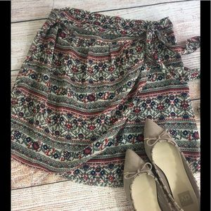 MNG tie floral  skirt size 14